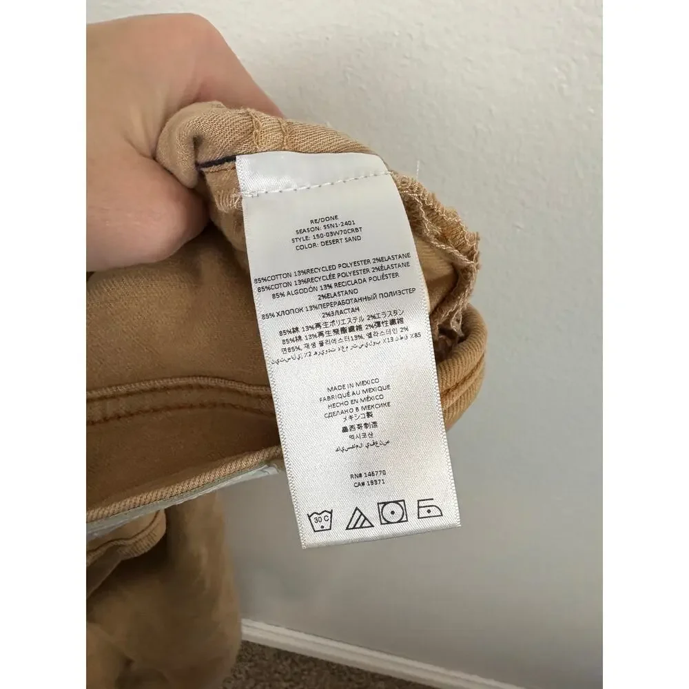 Re/Done 70s Crop Boot Jeans Desert Sand 27 - Picture 8 of 9